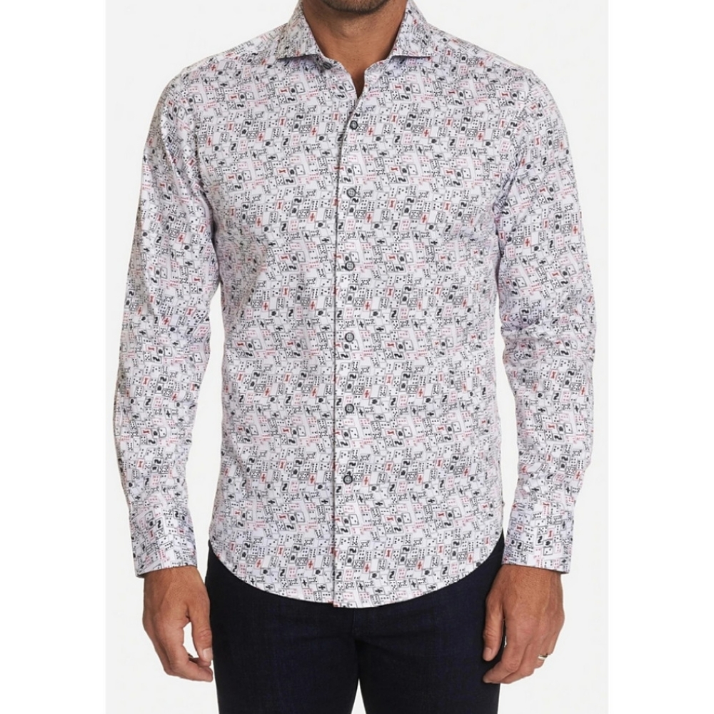 ROBERT GRAHAM High Card Poker Fit Shirt 3XL